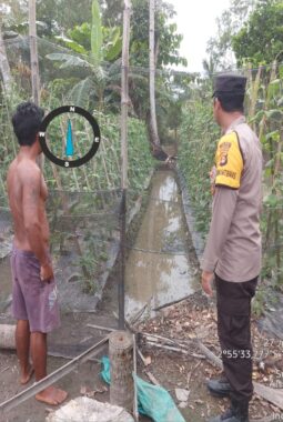 Bhabinkamtibmas Polsek Muara Telang Ajak Warga Desa Mekar Mukti Dukung Program Pekarangan Pangan Bergizi