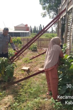 Pekarangan Jadi Sumber Ketahanan Pangan, AIPDA Purnono Ajak Warga Banyu Urip Sukseskan Program P2B